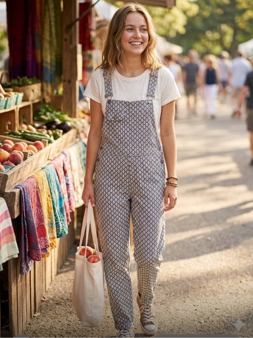 Urban Outfitters Blue Printed Women's Overalls